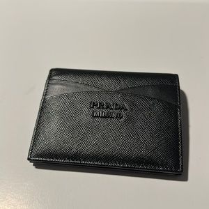 Prada Small Saffiano and Leather Wallet